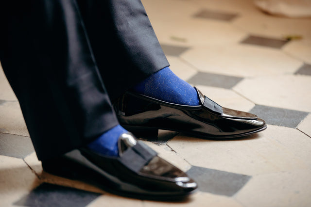 Bleu roi lurex doré - Fil d'Écosse