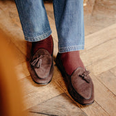 Marron Bordeaux Pied De Poule Fil D Cosse