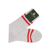 Gris Clair Rouge Lin Coton