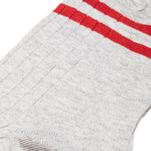 Gris Clair Rouge Lin Coton