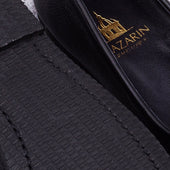 Chaussons Noirs Cuir Grain