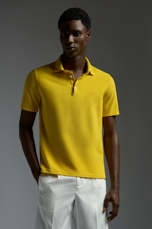Garment Dyed Cotton Piquet Short Sleeve Polo