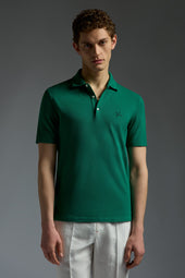 Garment Dyed Cotton Piquet Short Sleeve Polo