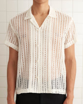 Meandering Lace Short Sleeve Shirt