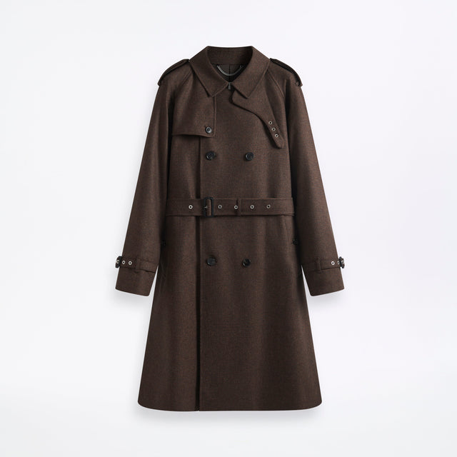 Blanefield Fox Brothers Double Breasted Wool Trench Coat