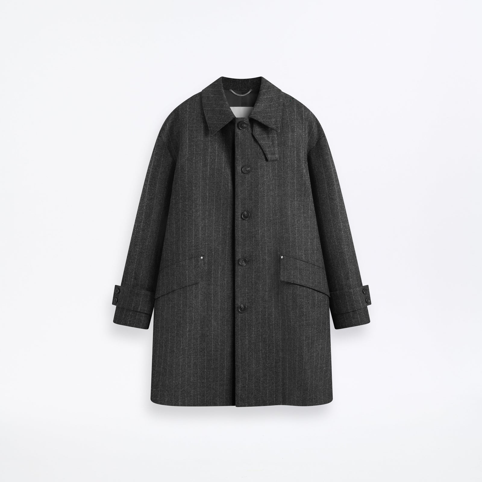 Humbie Chalkstripe Wool Coat