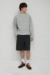 Men's Asr Cut-off Crewneck in Heather Grey