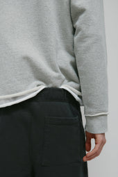 Men's Asr Cut-off Crewneck in Heather Grey