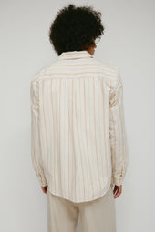 Men's Classic Stripe Shirt in Stone/Otter/Walnut Stripe