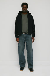 Men's Cozy Zip Hoodie in Black