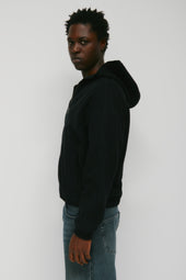 Men's Cozy Zip Hoodie in Black