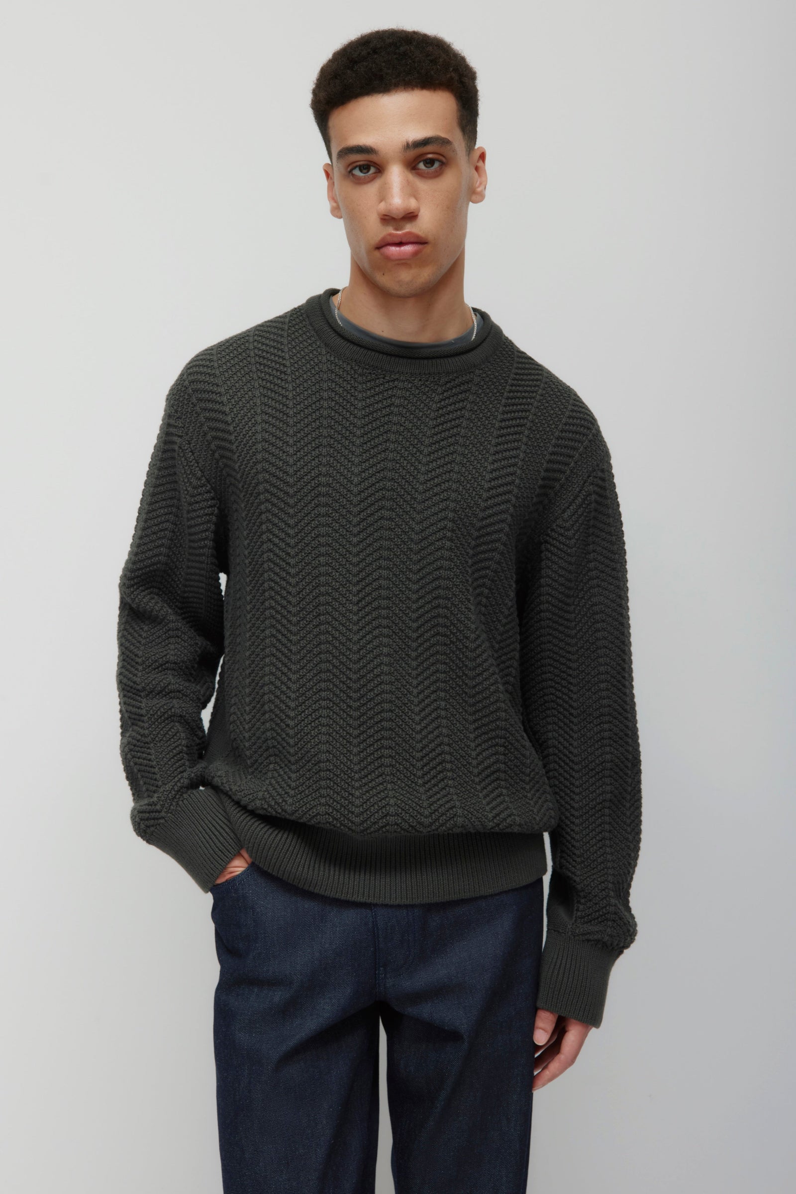 Men's Dahab Rollneck Sweater in Beluga