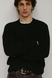 Men's Dahab Rollneck Sweater in Black
