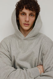 Men's Essential Hoodie in Heather Grey