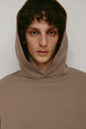 Men's Essential Hoodie in Taupe