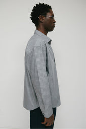 Men's Haydar Shirt in Grey/Lavender Ash Check