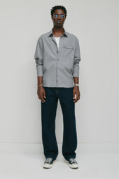 Men's Haydar Shirt in Grey/Lavender Ash Check
