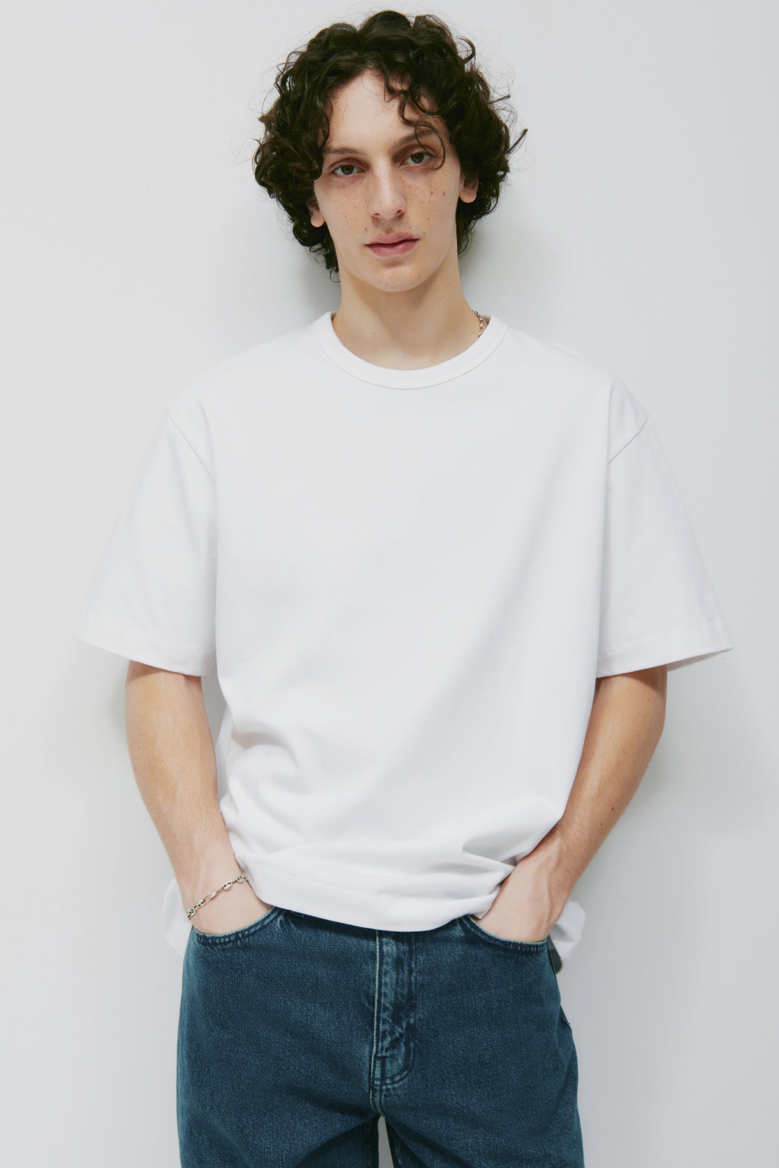 Men's Heavyweight Box Crew in White