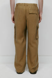 Men's Sila Linen Cargo Pant in Otter