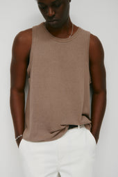 Men's Luxor Jersey Tank in Taupe