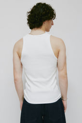 Men's Rib Tank in White