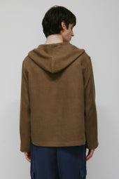 Men's Sila Linen Hoodie in Teak