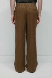 Men's Sila Linen Trouser in Teak