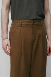 Men's Sila Linen Trouser in Teak