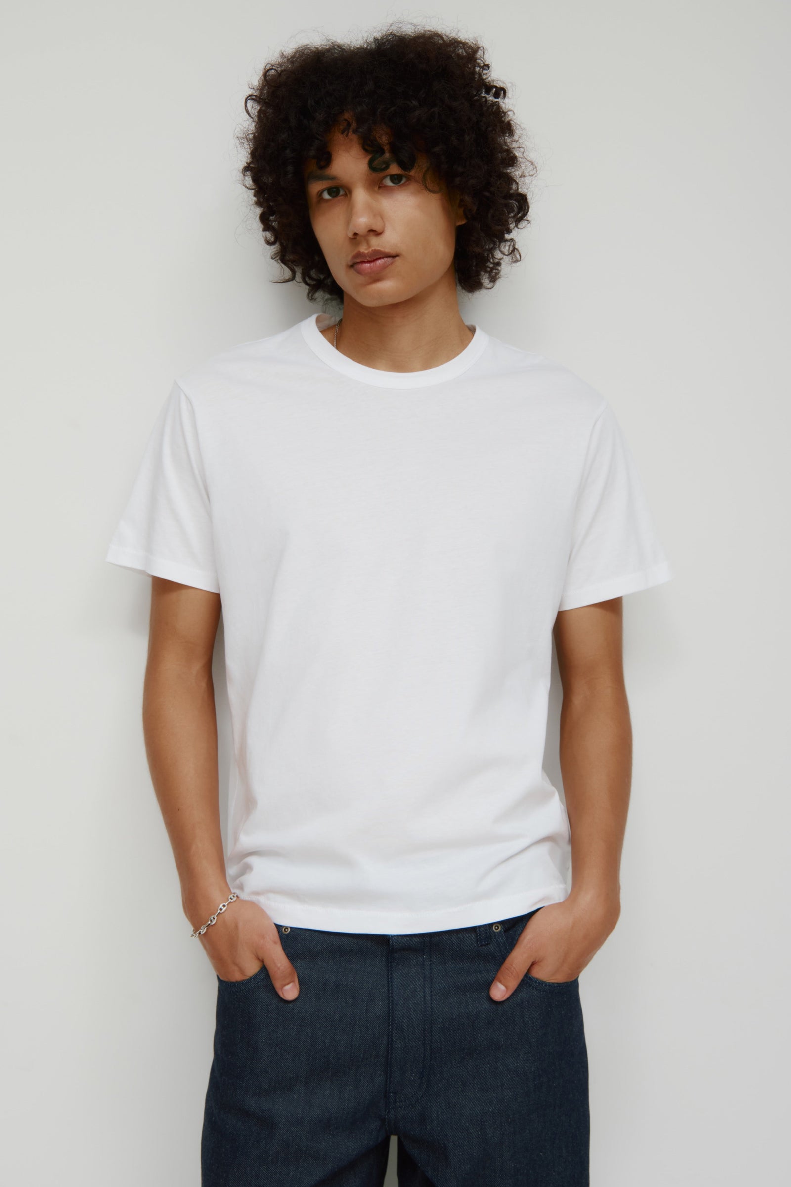 Men's Superfine Crew in White