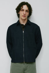 Men's Yafi Zip Shirt in Rinse