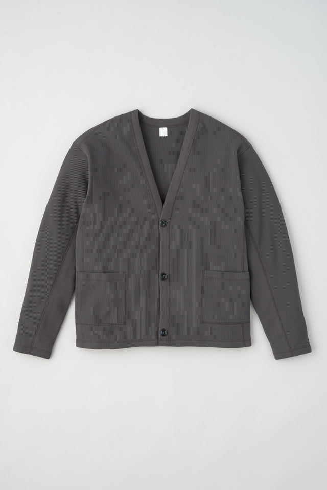 Atlas Waffle Cardigan in Beluga