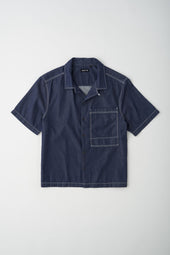 Men's Chambray Camp Shirt in Rinse