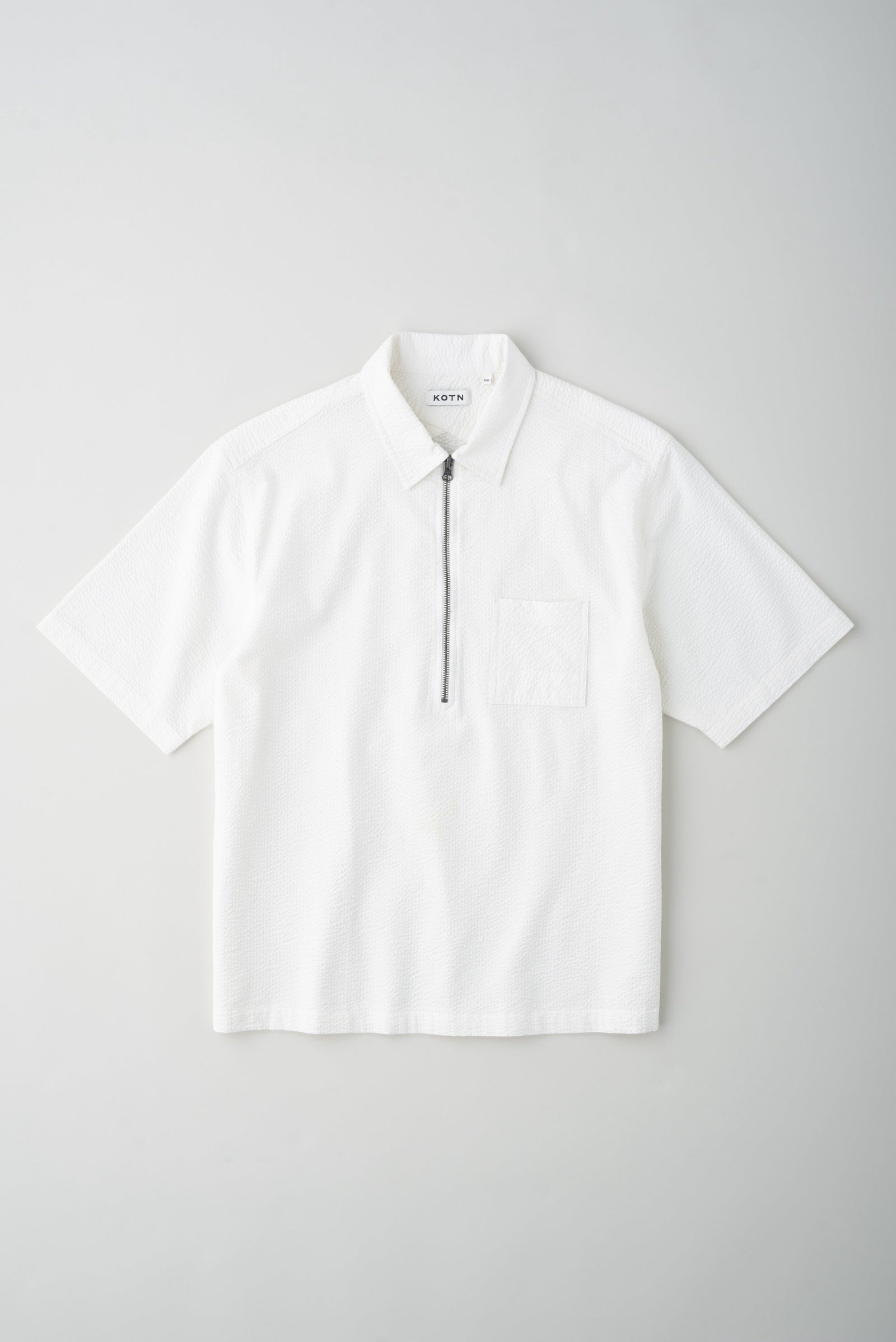 Men's Half Zip Shirt in Marshmallow