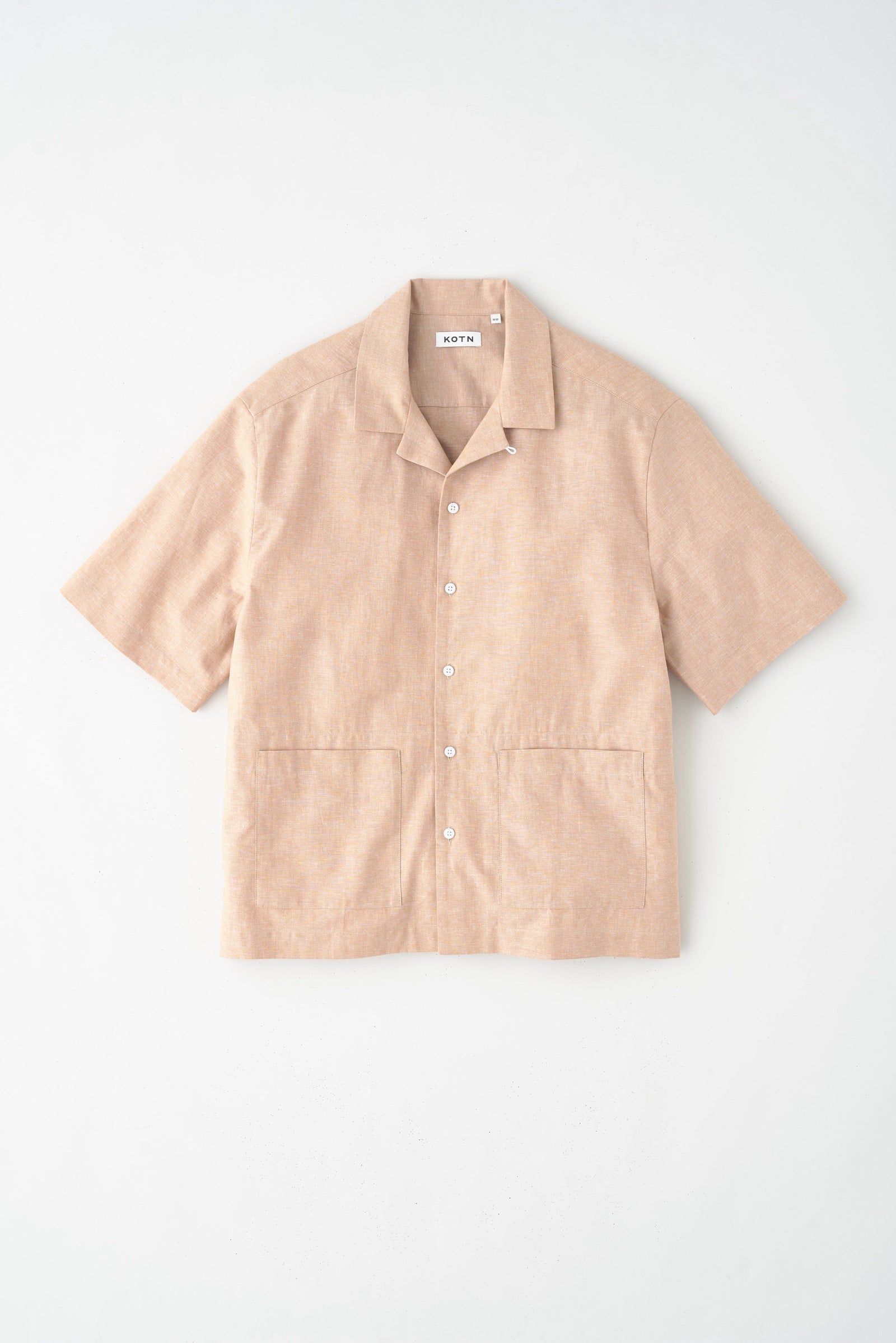 Linen Camp Shirt in Camel