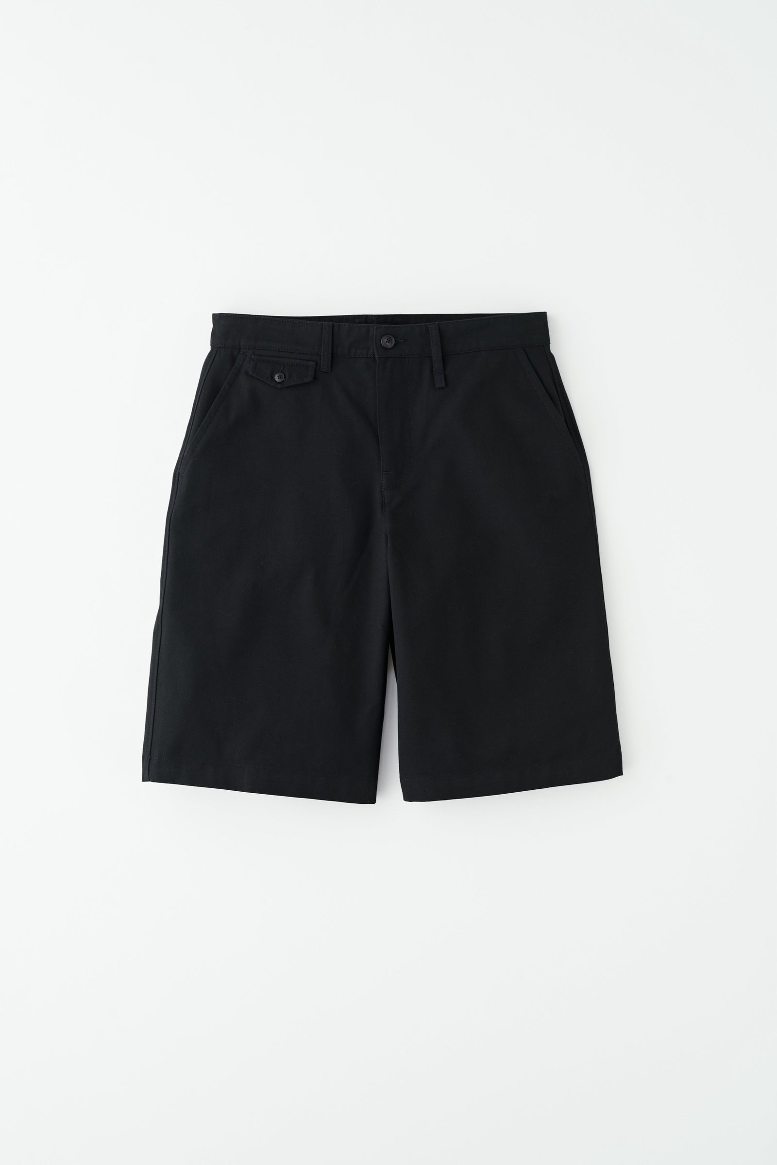 Twill Bermuda Shorts in Black