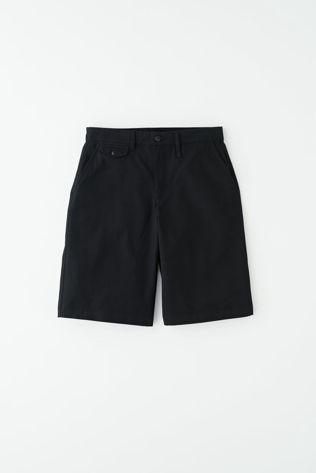 Twill Bermuda Shorts in Black