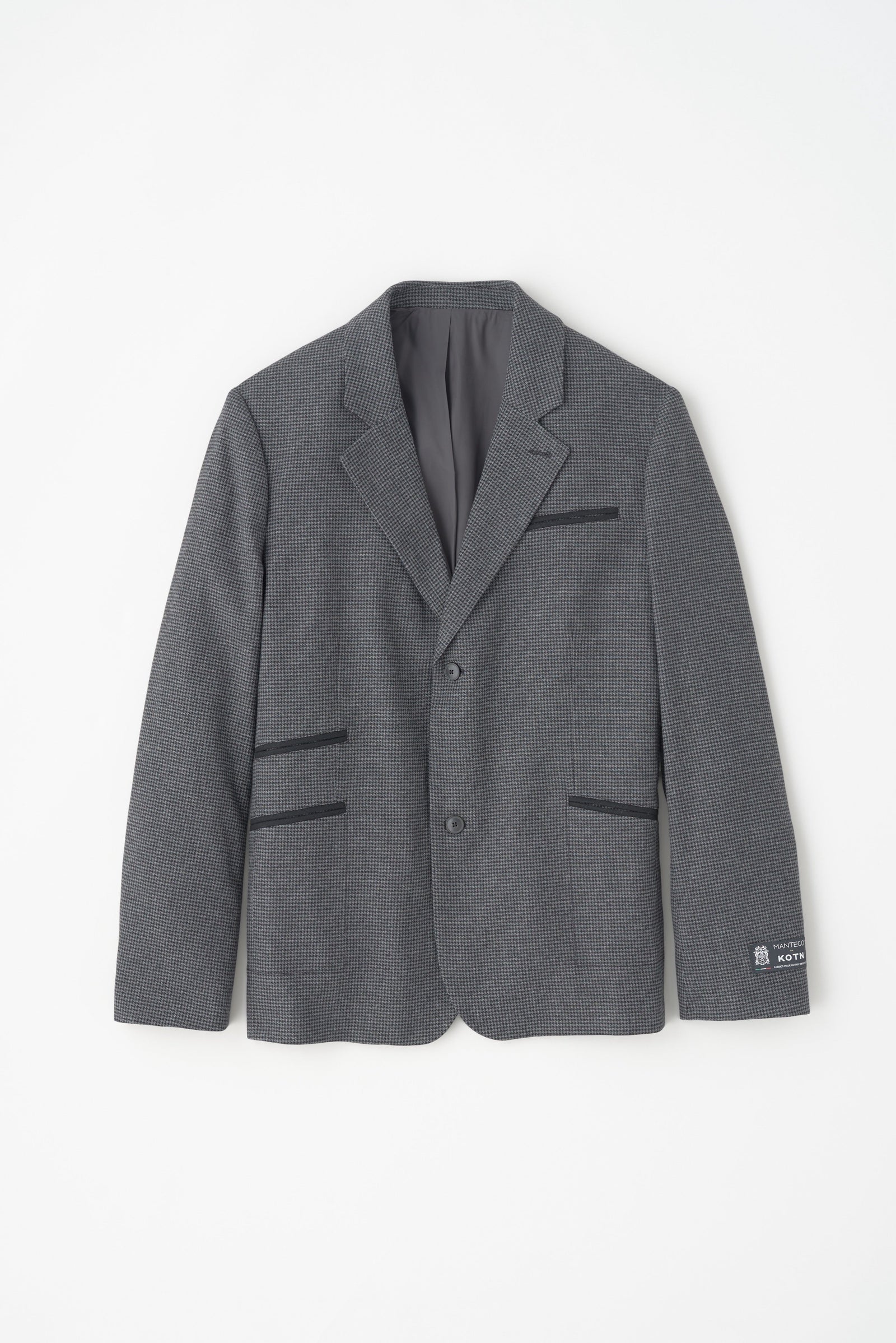 Wool Laureate Jacket in Charcoal Houndstooth