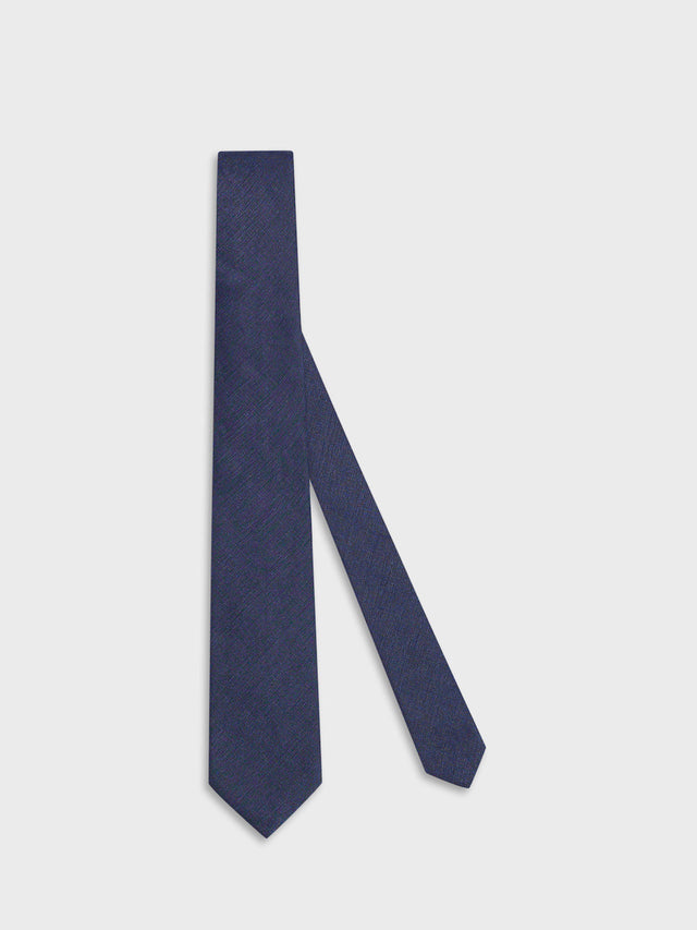 Cravatta in seta jacquard blu