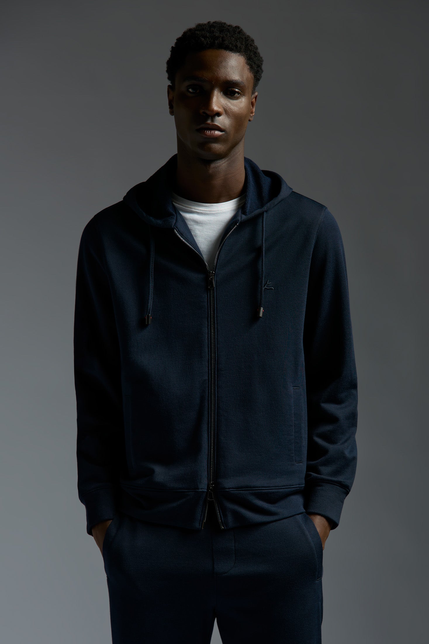 Comfort Cotton and Silk Hoodie with Zip
