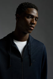 Comfort Cotton and Silk Hoodie with Zip