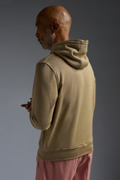 Comfort Cotton and Silk Pouch Pocket Hoodie with Embossed Logo