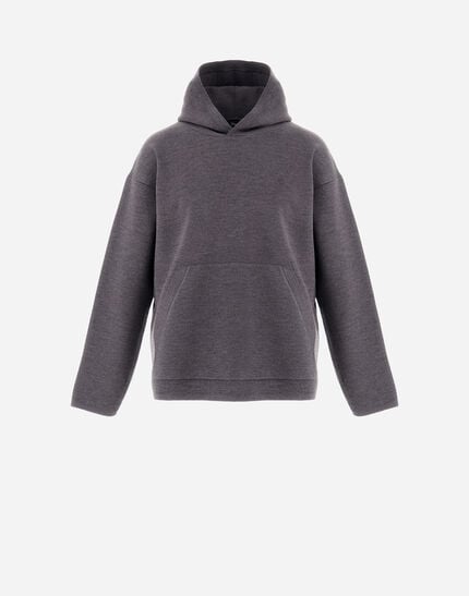 Sweatshirt In Endless Tubular Wool