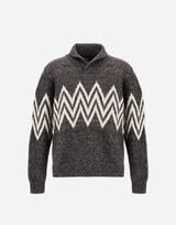 SWEATER IN MELANGE WOOL BLEND