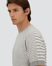 T Shirt In Striped Cotton