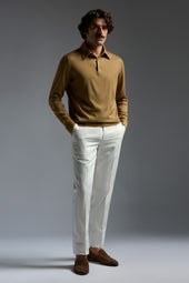 Cashmere and Silk Long Sleeves Polo