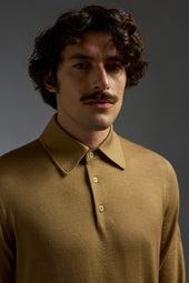 Cashmere and Silk Long Sleeves Polo