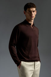 Polo long sleeve open collar yp002
