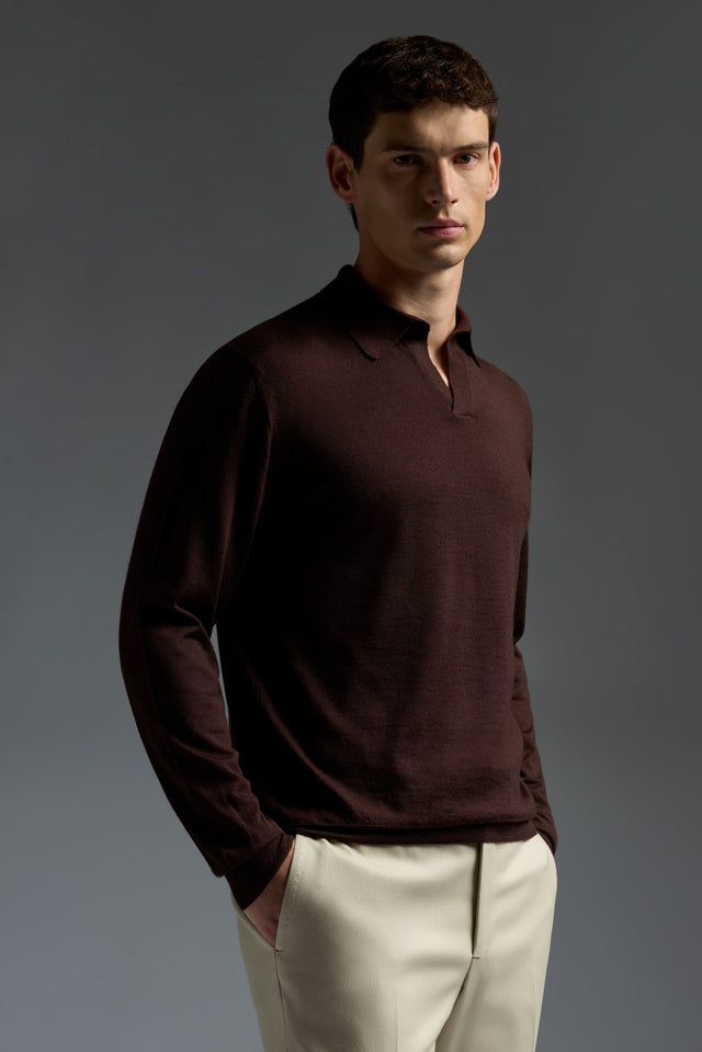 Polo long sleeve open collar yp002