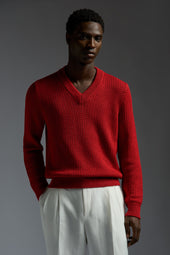 Silk And Cotton V Neck
