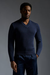 Silk and Cotton V-Neck